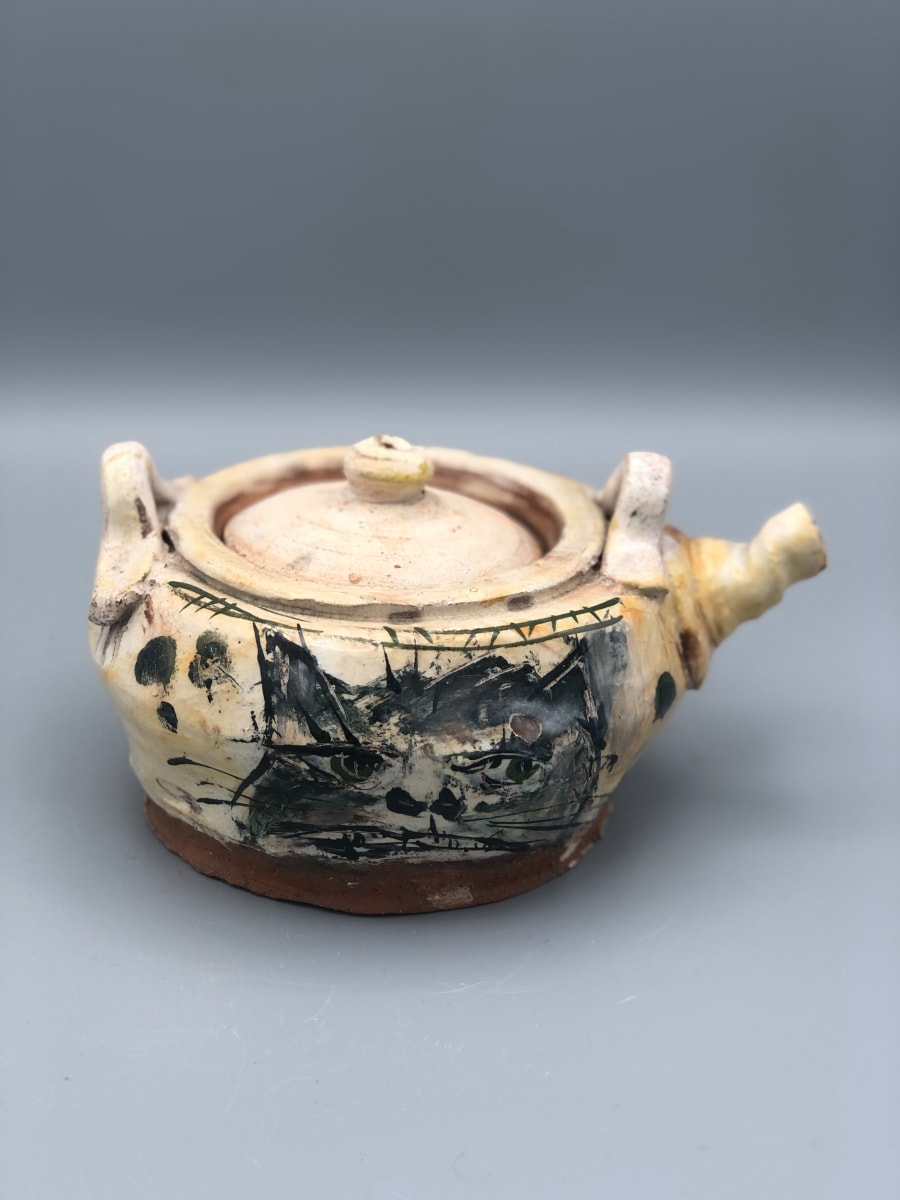 Cat and Bird Small Teapot by Ron Meyers, Image 1.
