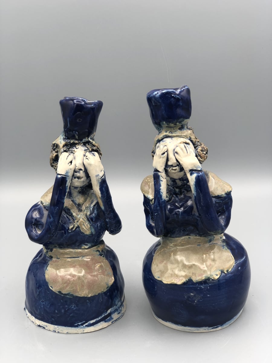 Sabbath Candle Holders (Pair) by Diane Wacks 