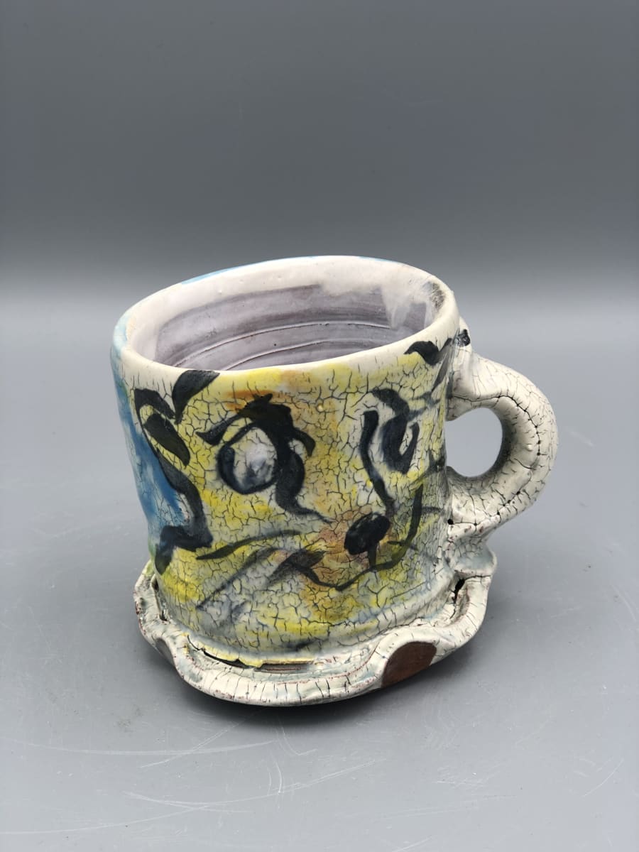 Yellow Dog Mug by Michael Bridges 