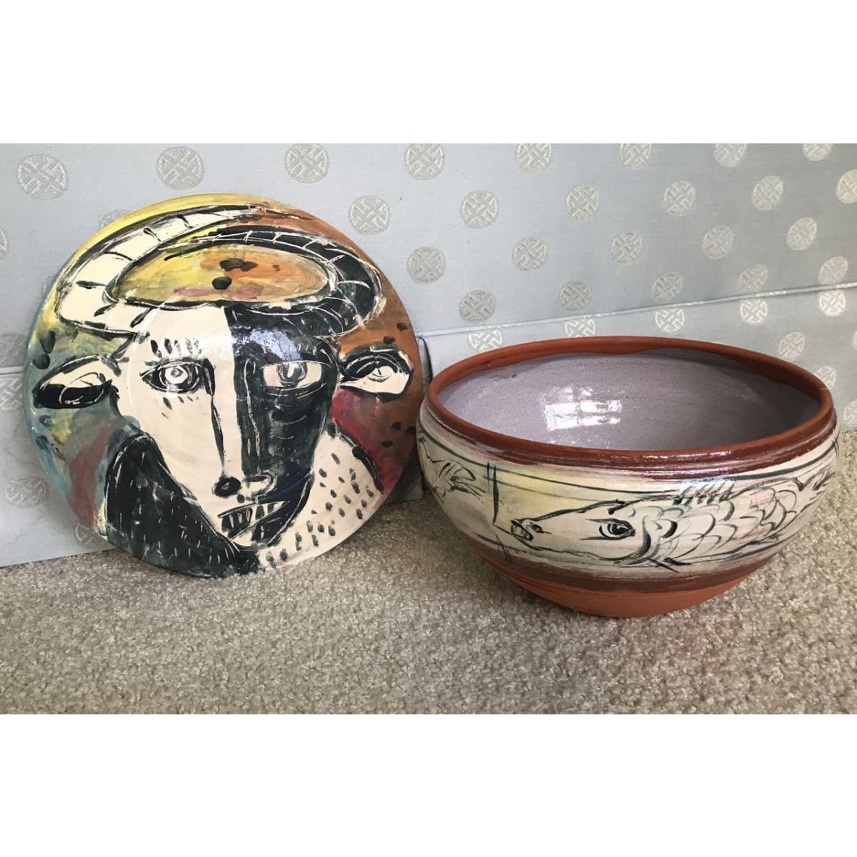 Bull Lidded Vessel (After Picasso) by Ron Meyers 