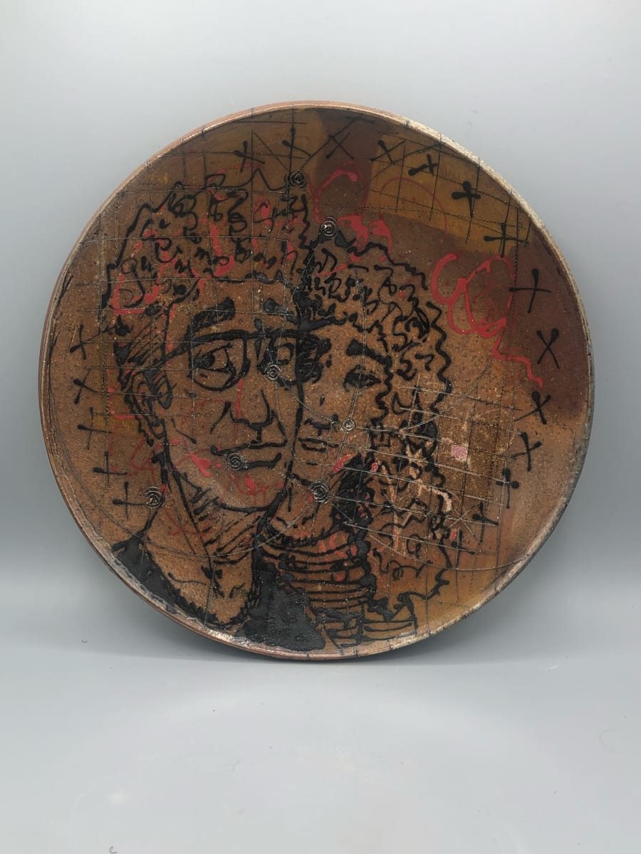 Two Faces Plate/Platter by Brandon Bishop, Image 2.