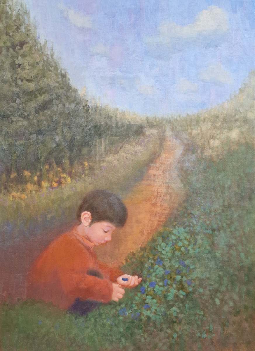 The Blueberry Forest of Heiðmörk/ Bláberjaskógur Heiðmerkur by Linda Jen Art  Image: The Blueberry Forest of Heiðmörk/ Bláberjaskógur Heiðmerkur
