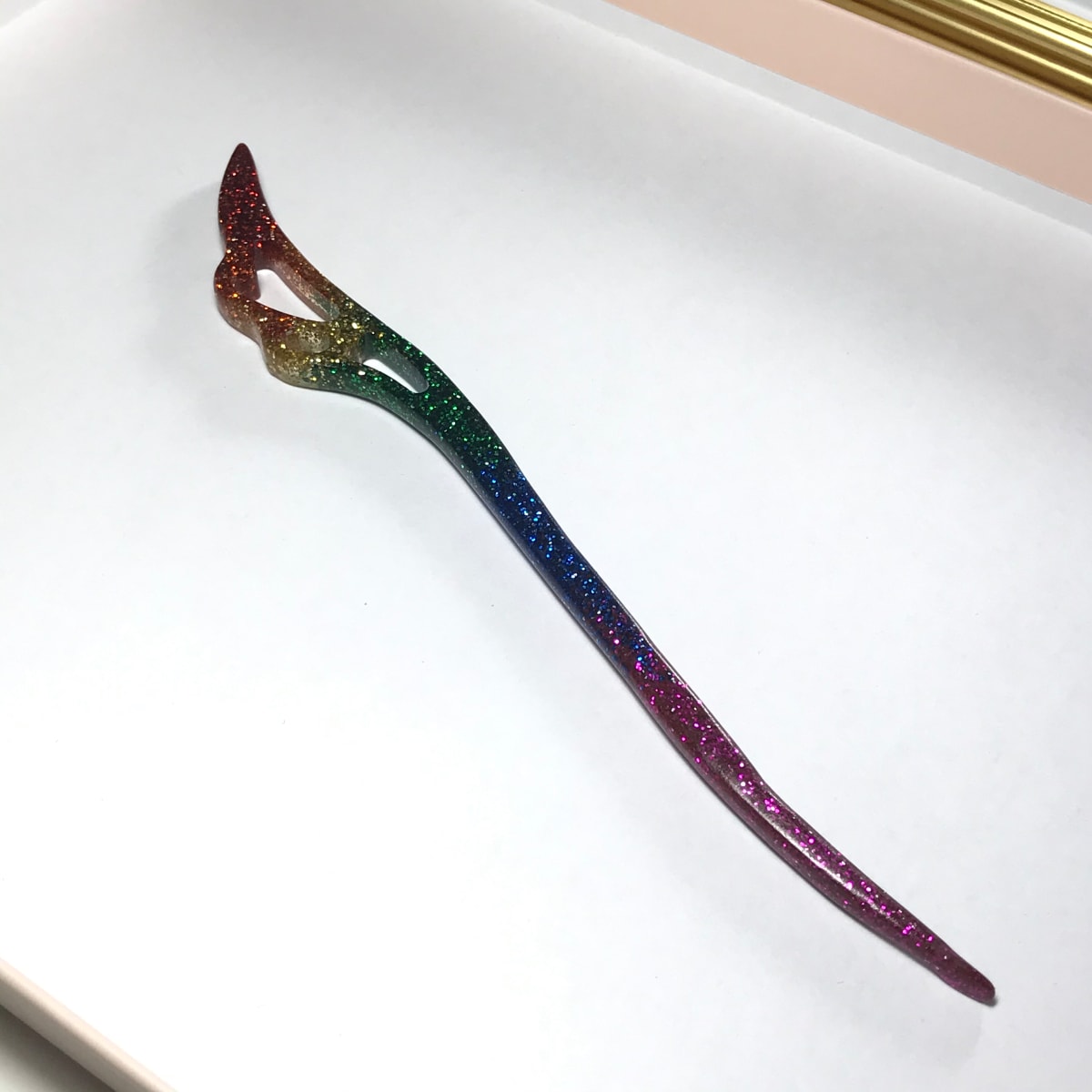 Rainbow Sparkle Decorative Hair Stick 