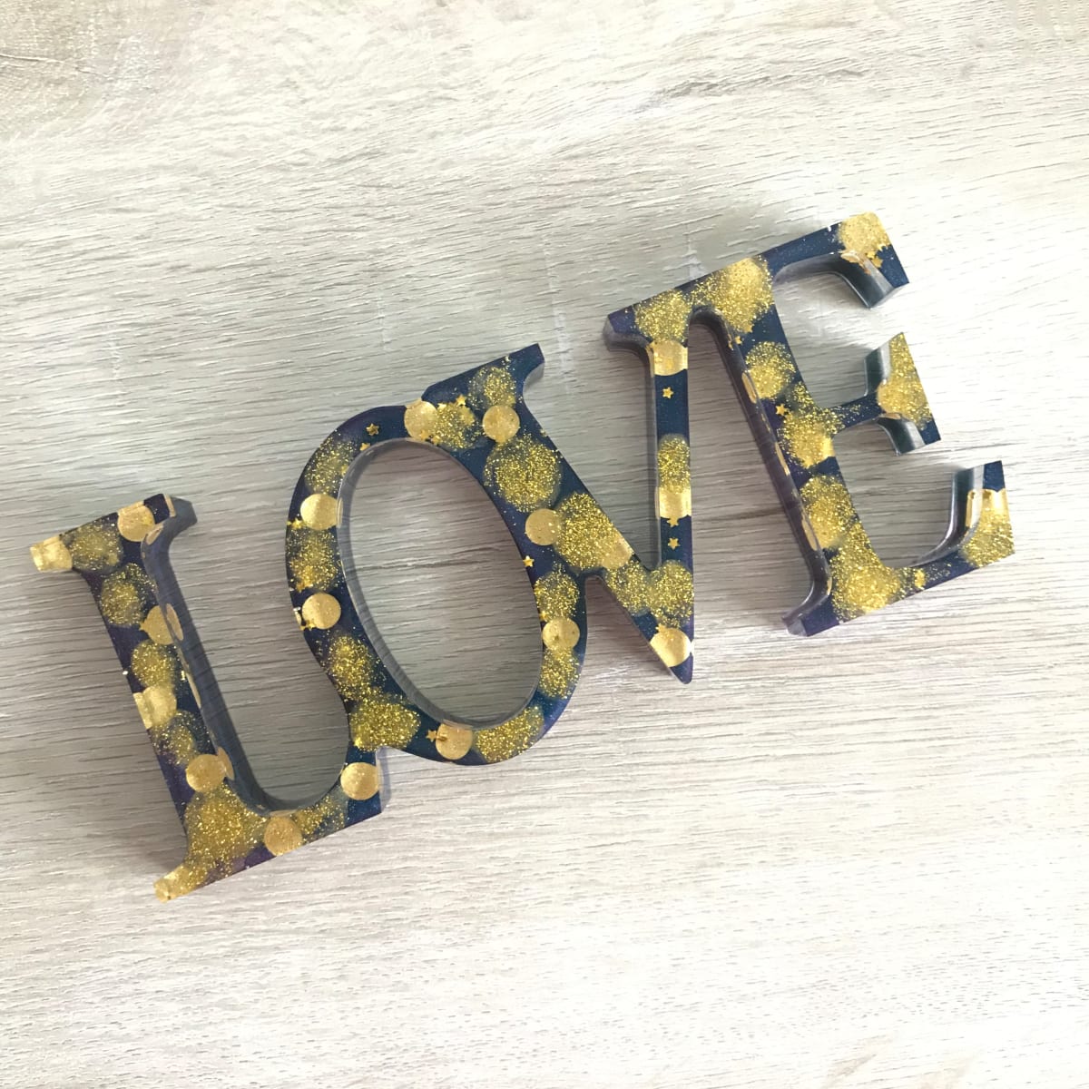 Gold Galaxy LOVE Decor 