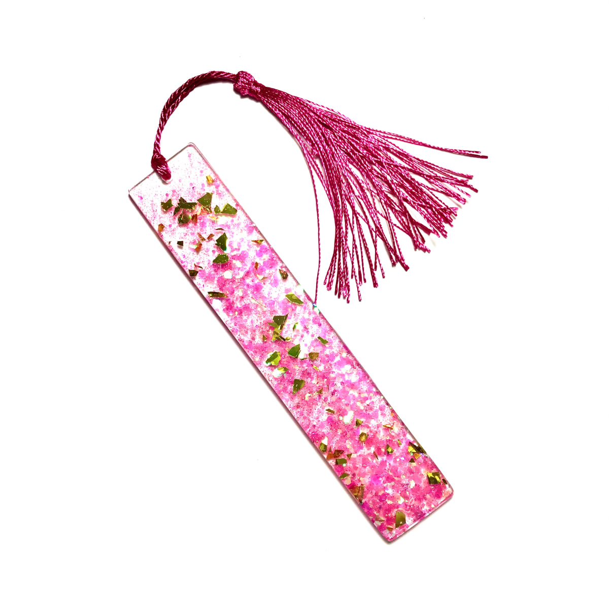 Pink and Gold Glitter Bookmark 