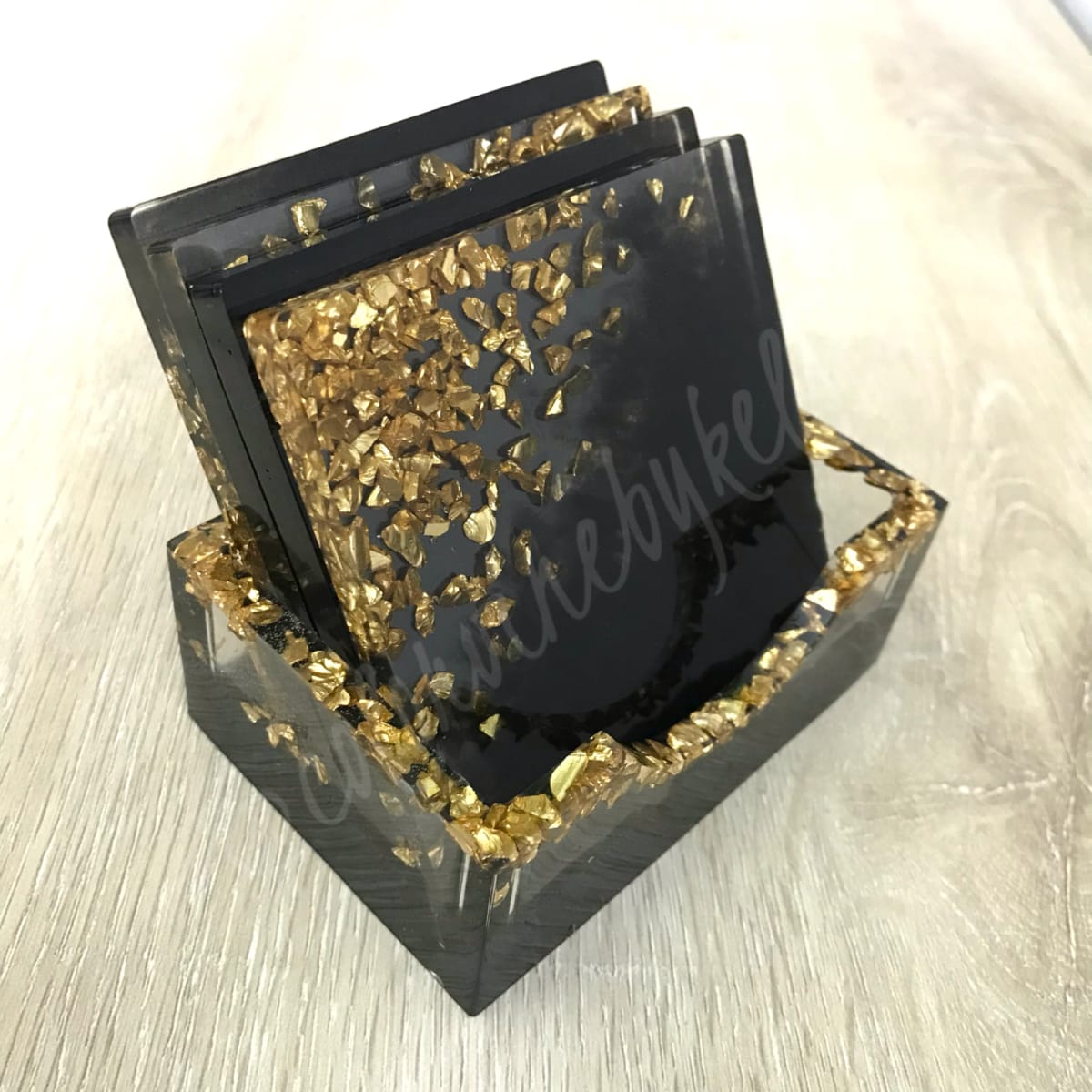 Black and Gold Coaster Set 