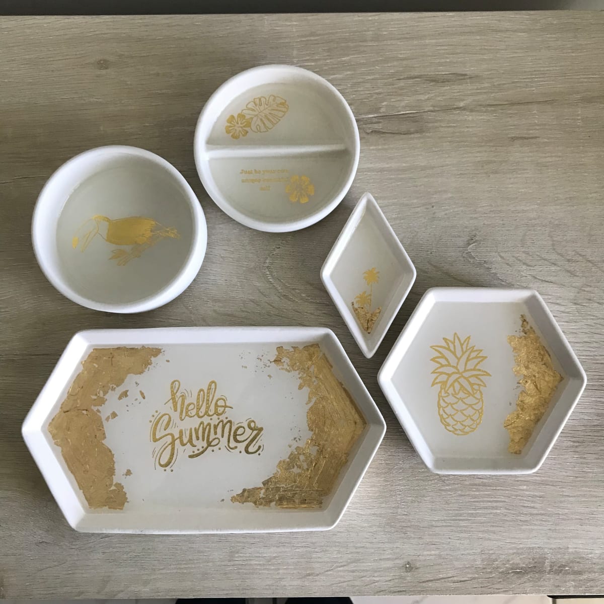 Ceramic Tray Set by Colorvine by Kelsey  Image: Hello Summer Set