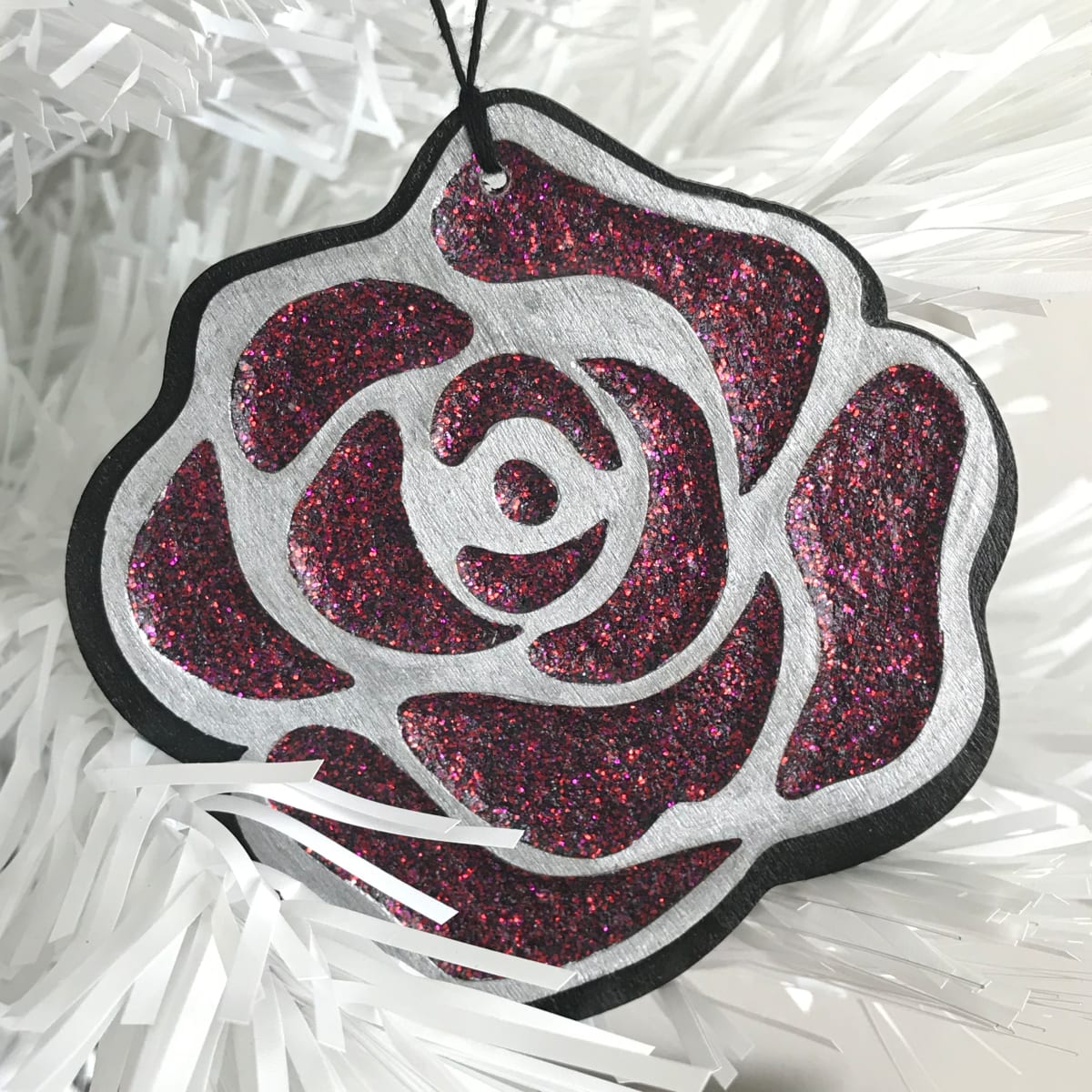 Wood Rose Ornaments by Colorvine by Kelsey 