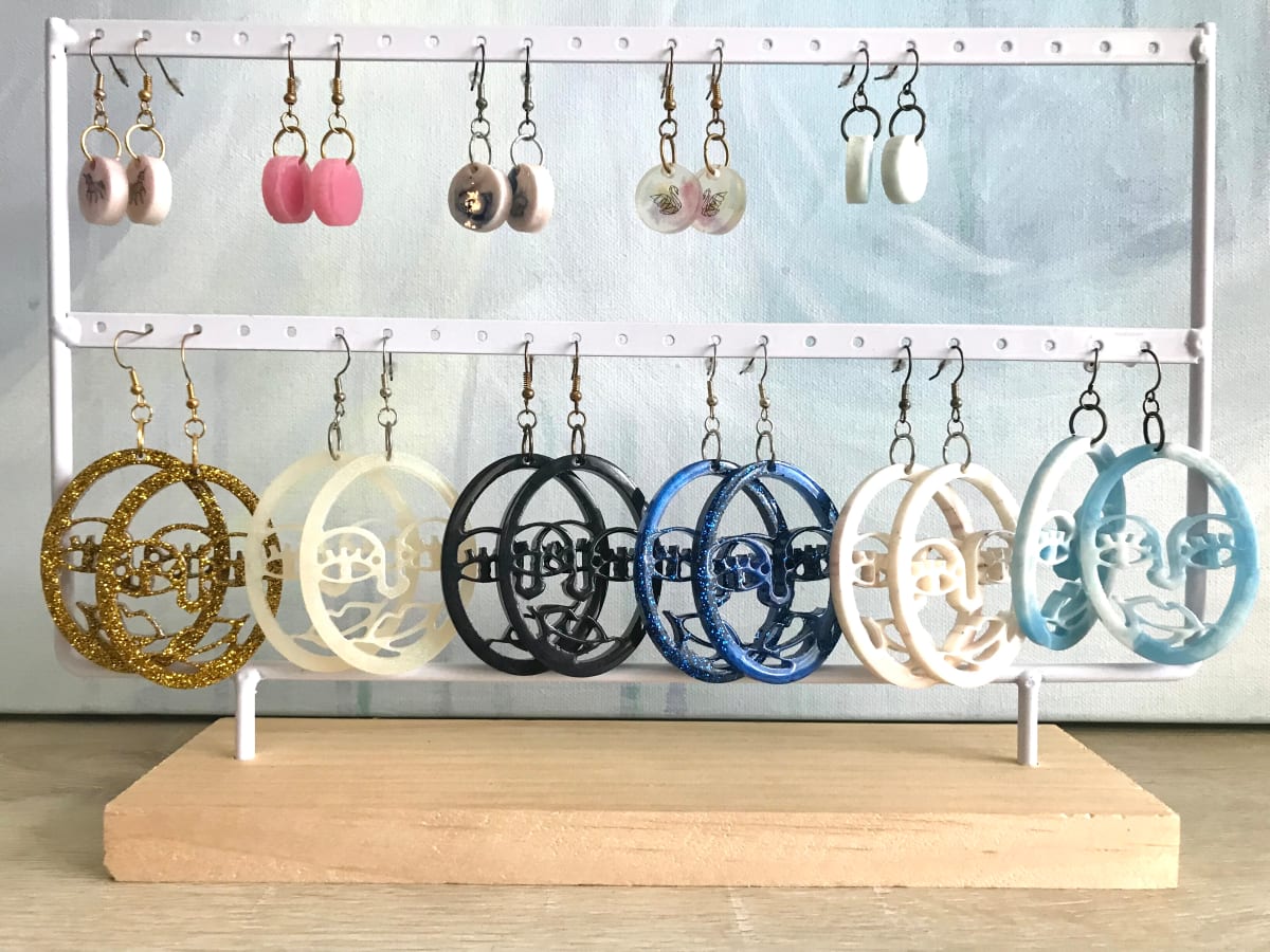 Face Earrings Large by Colorvine by Kelsey 