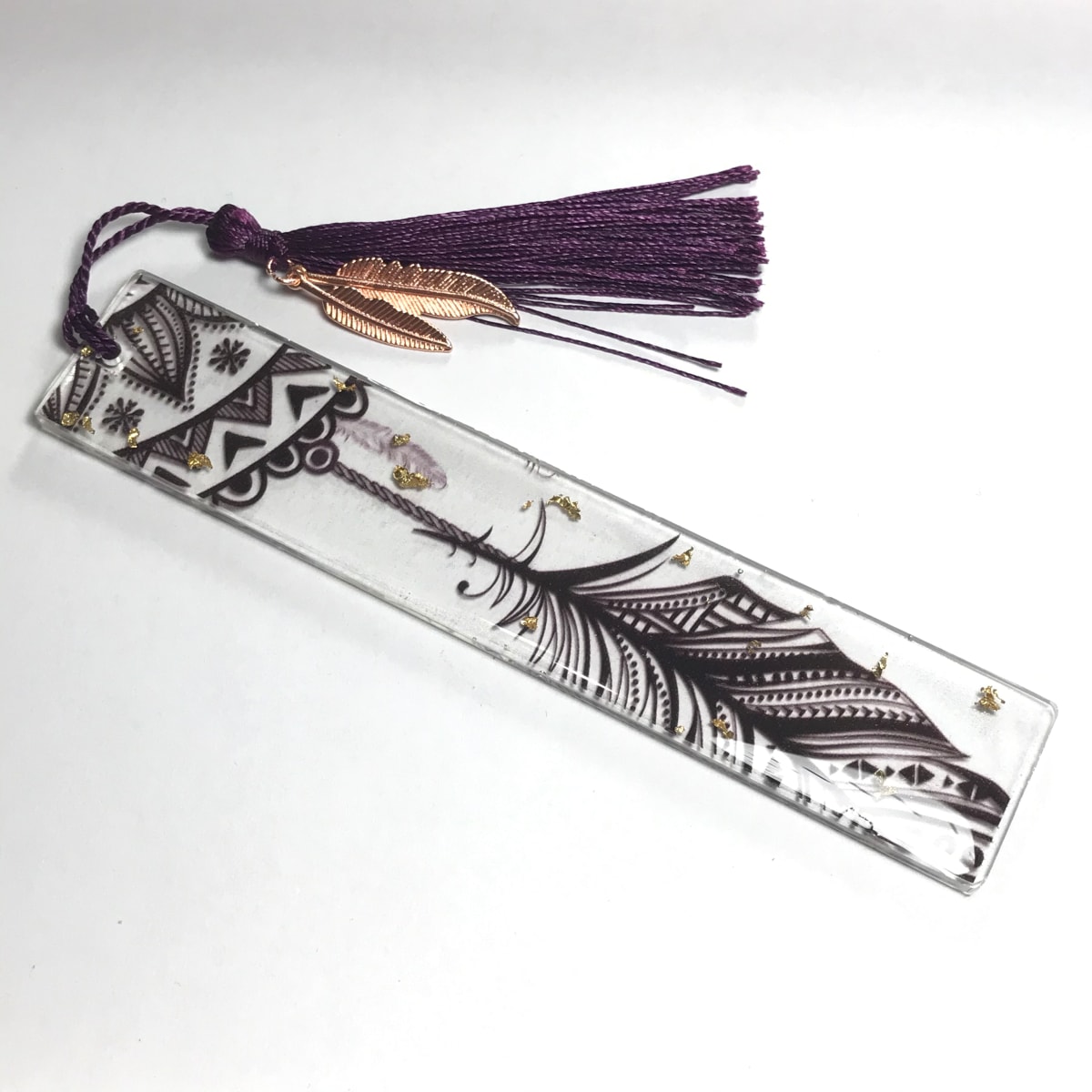 Purple and Rose Gold Dreamcatcher Bookmark 