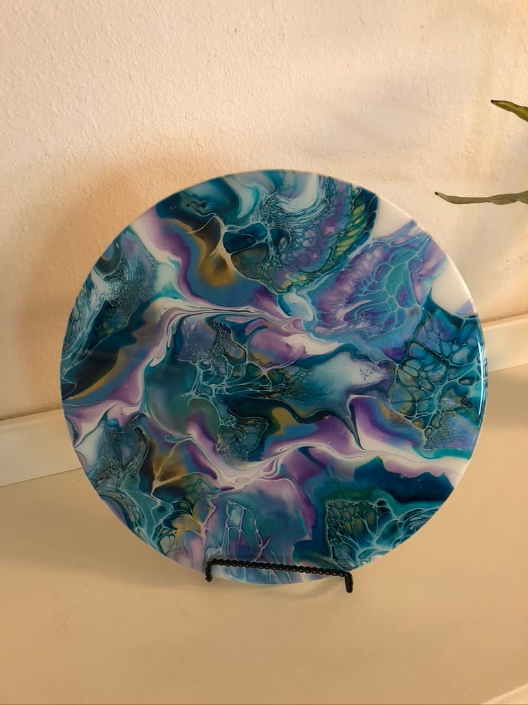 Lazy Susan purple/blue shelee style 