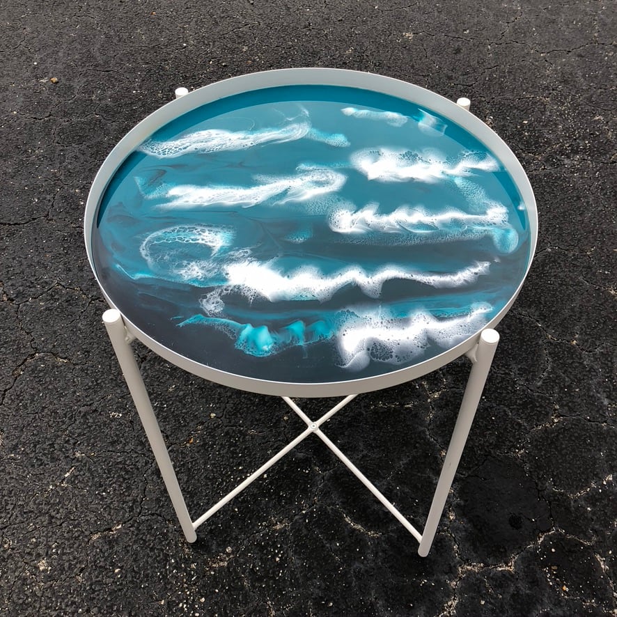 Ocean Wave Tray Table 