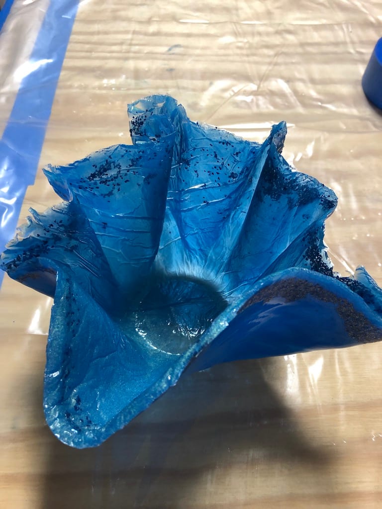 Blue Resin Bowl by Christine Keyworth 