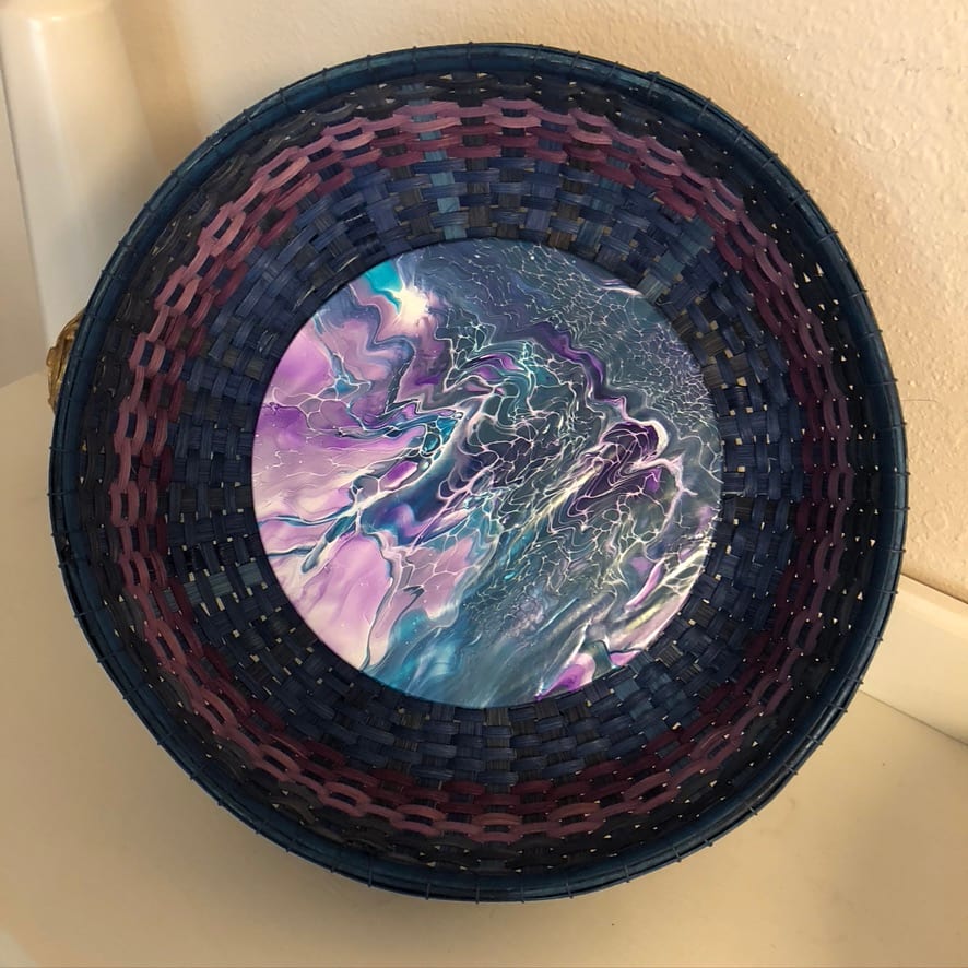Purple Woven Bowl 16 inch by Christine Keyworth 