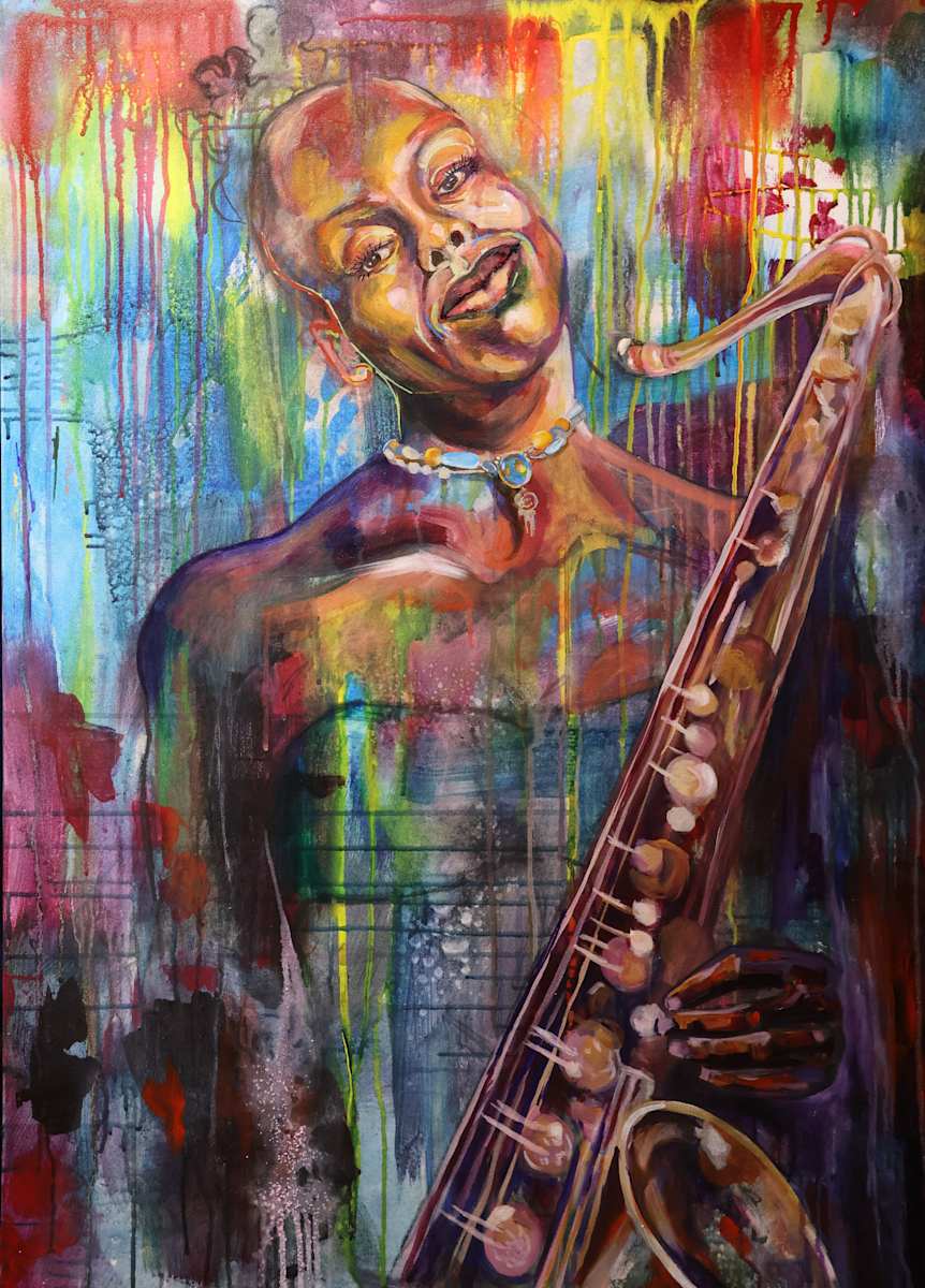 Jazzzzz'in (Saxophone player) by Cheryl Handy, Image 1.