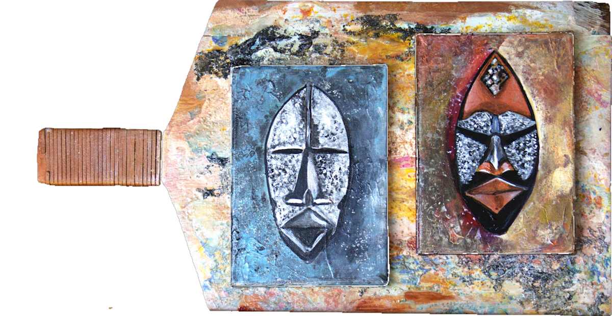 2 masks by Cheryl Handy, Image 1.