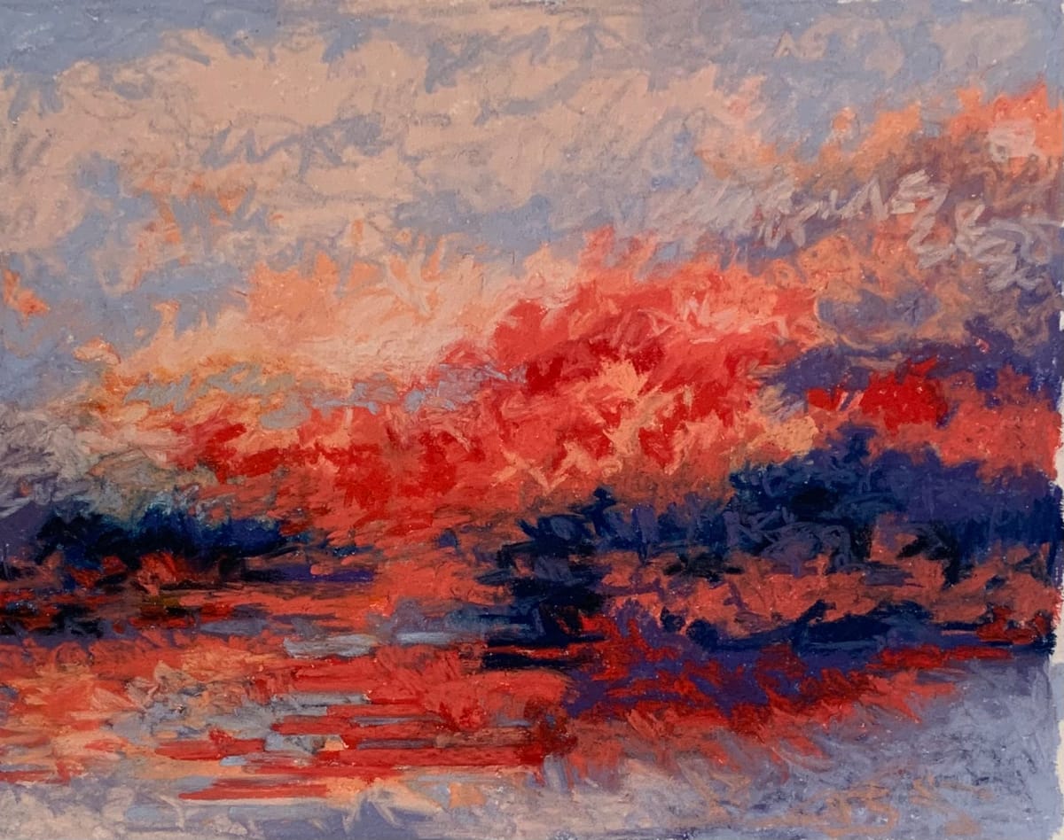 Crimson Summer Sunset by Kirby Fredendall 