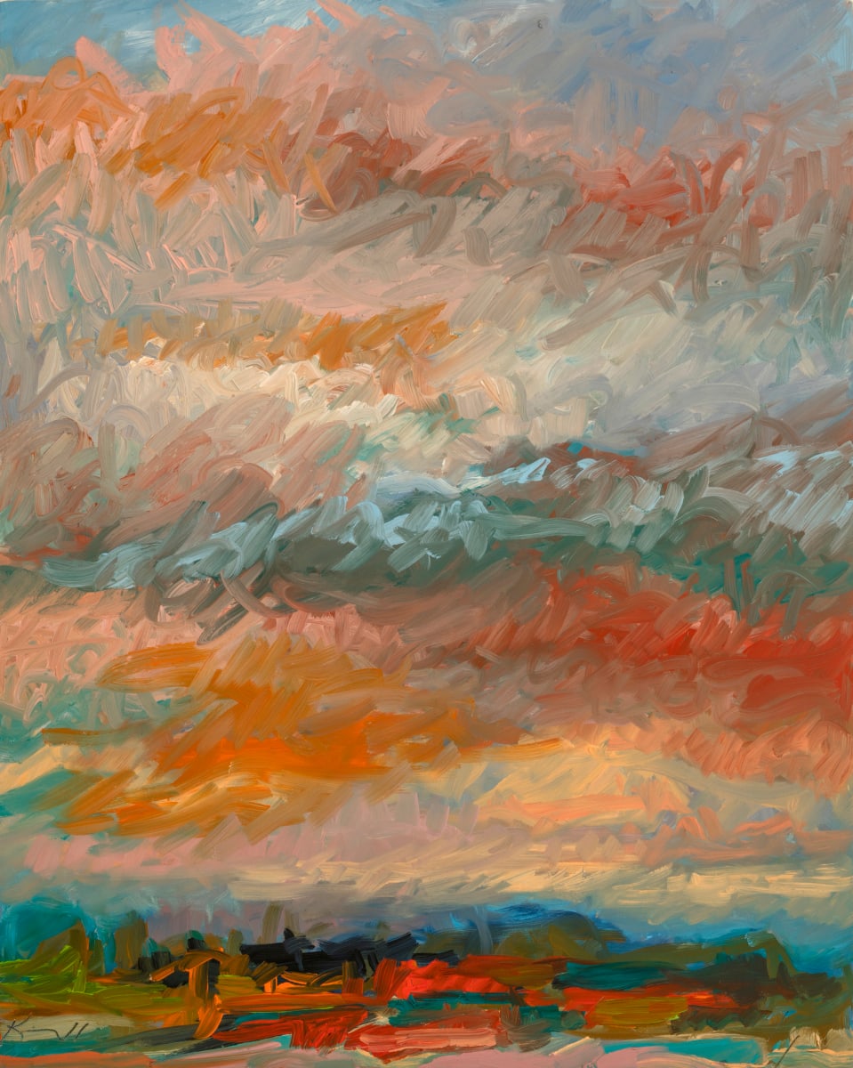 Crimson Lights the Sky print 1/25 by Kirby Fredendall 