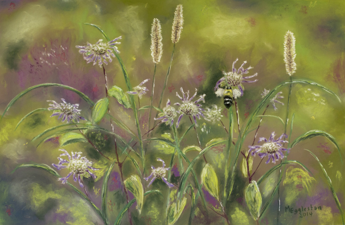 Bee and Monarda by Melissa Eggleston 