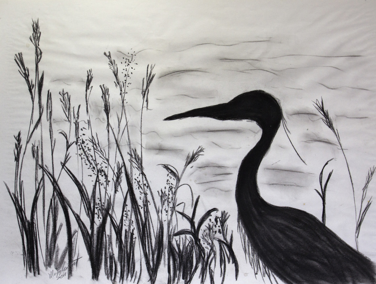Blue Heron Sketch by Melissa Eggleston 