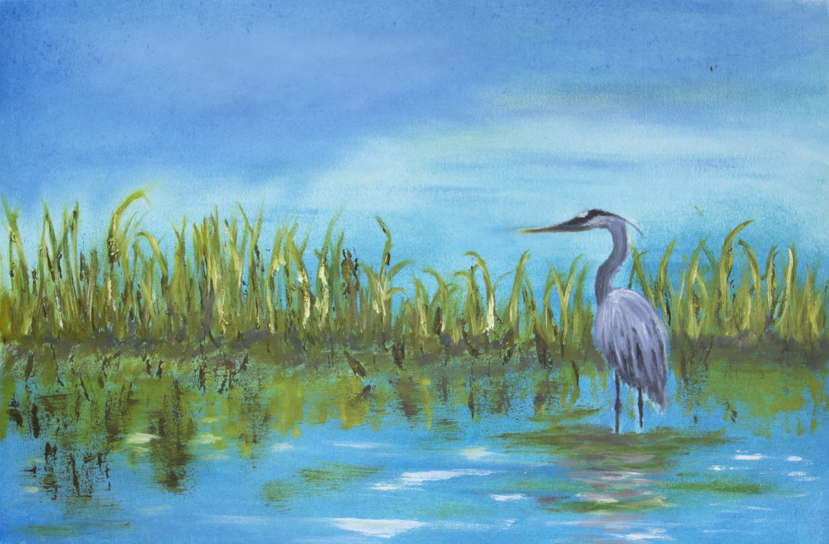 Blue Heron by Melissa Eggleston 