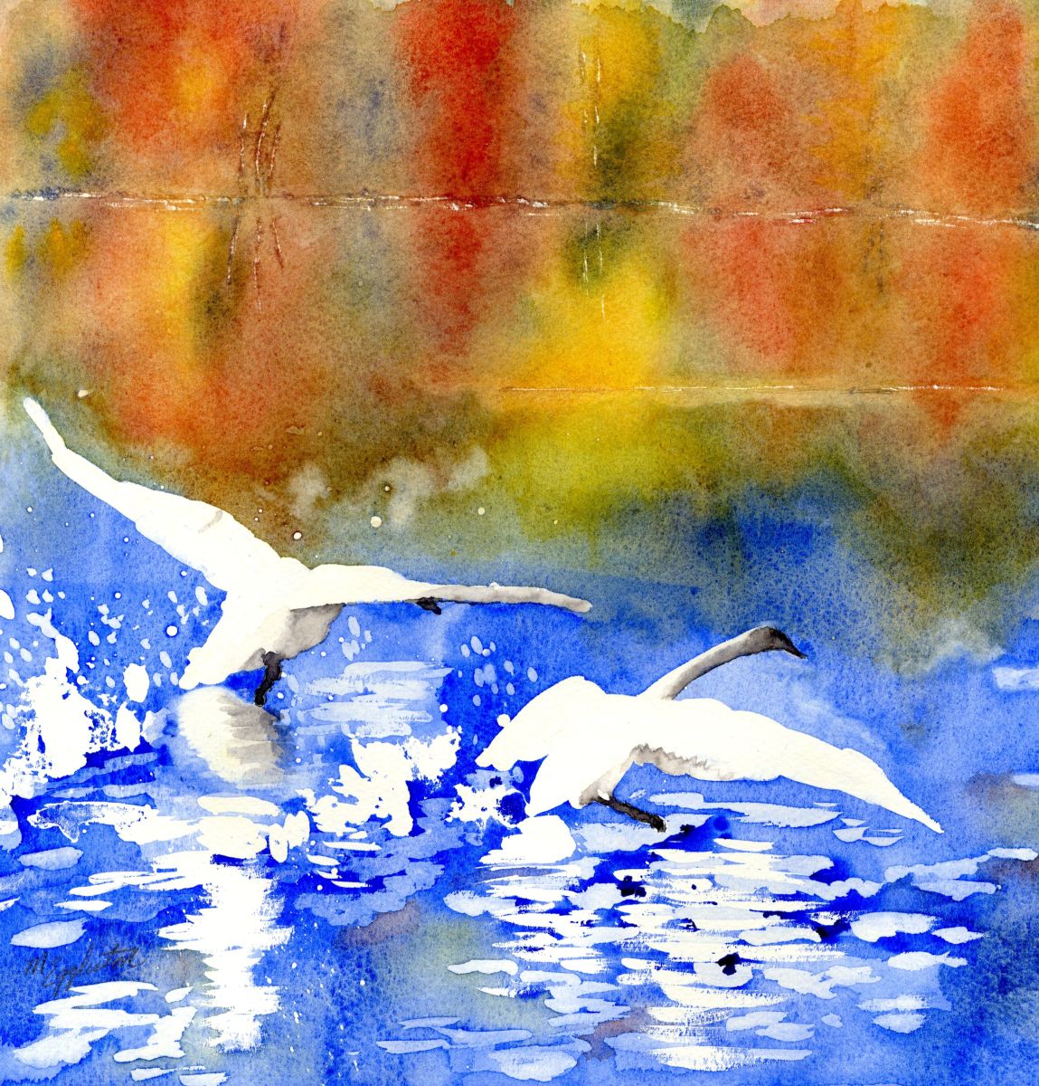 Mom's Swans by Melissa Eggleston 