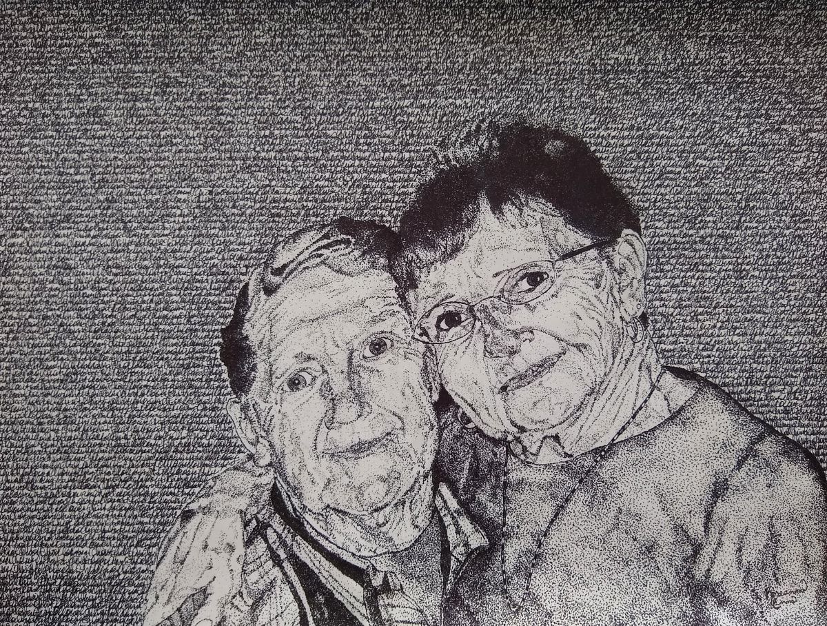 A Faithful Legacy  Image: A commissioned stippling in loving memory of faithful grandparents.