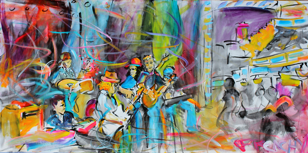 Frogs Gone Fishin by Frenchy 