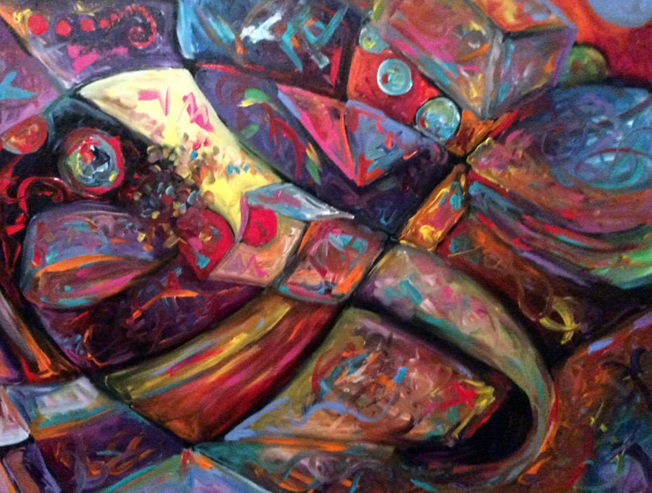 Abstract Red Vortex by Frenchy 