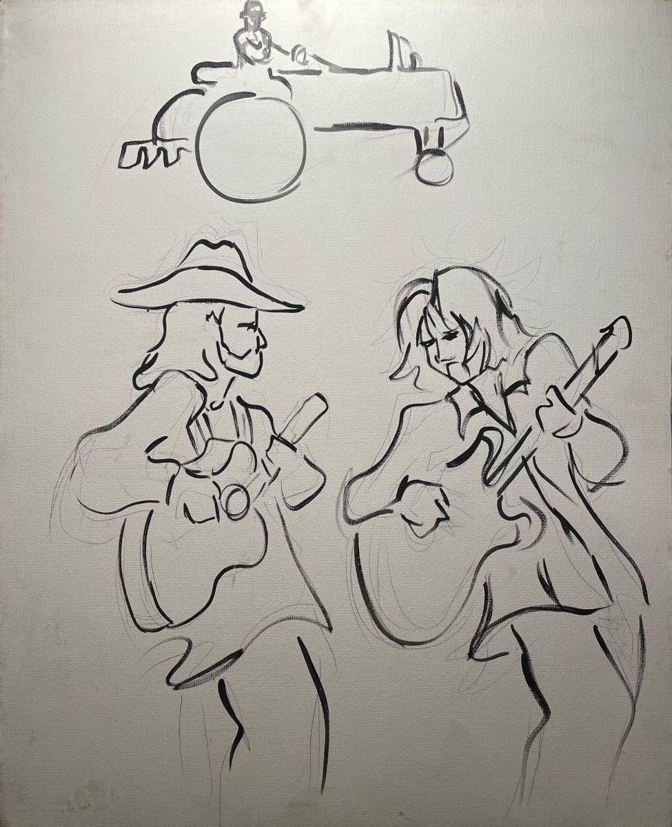 Willie Nelson & Lukas Nelson Farm Aid Sketch by Frenchy 