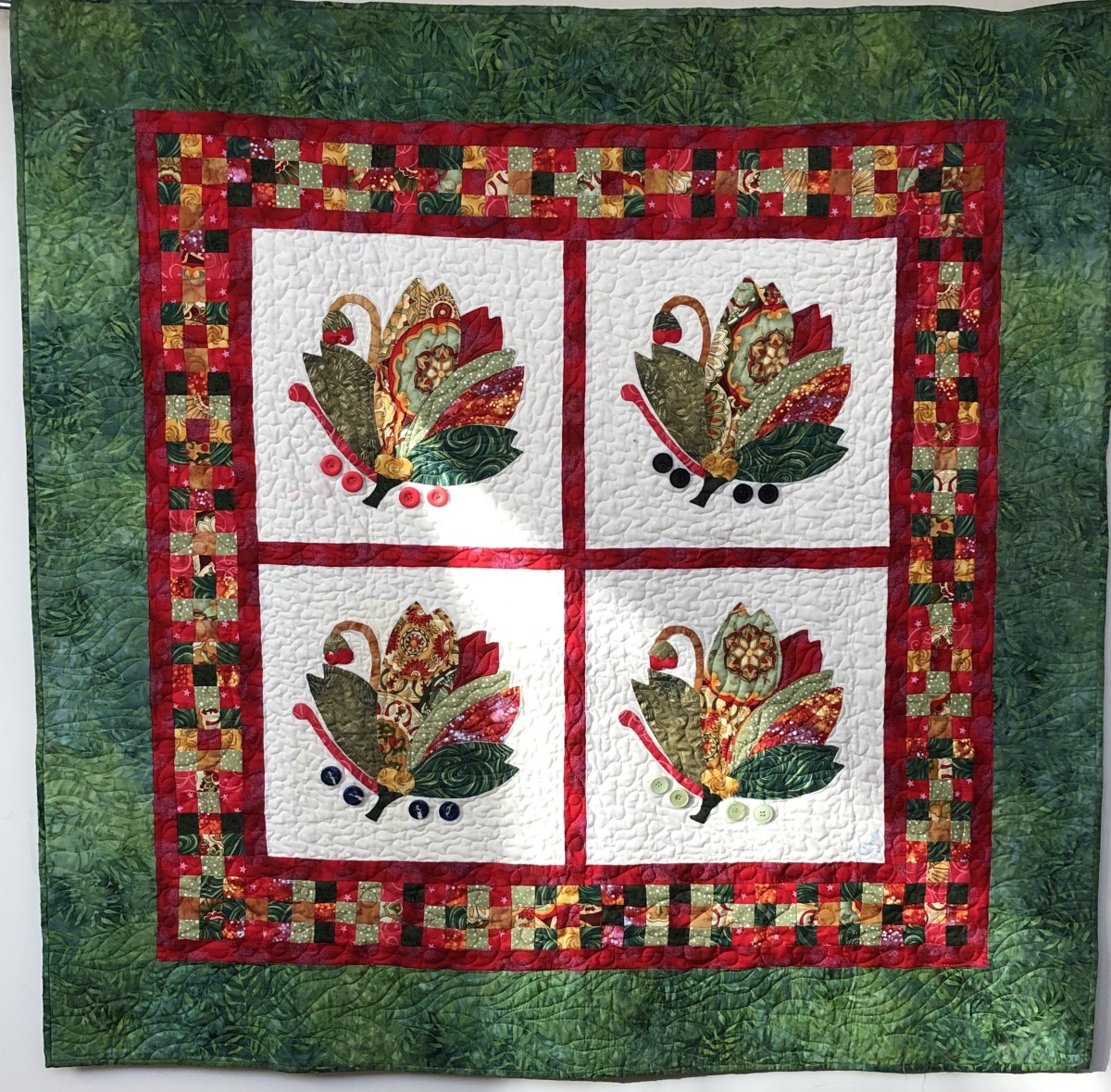 Holiday Swans by O.V. Brantley 