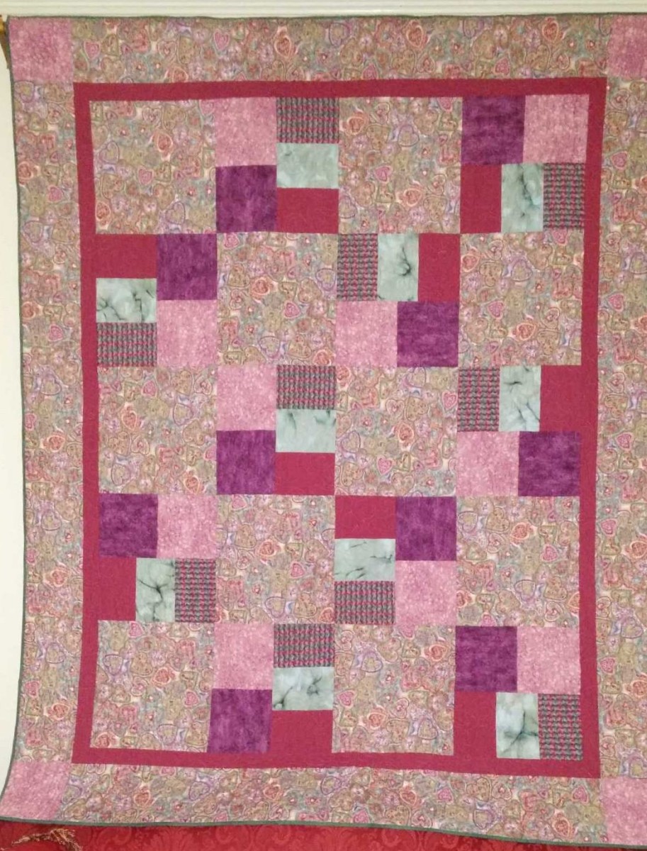 Elegant Pink Hearts by O.V. Brantley 