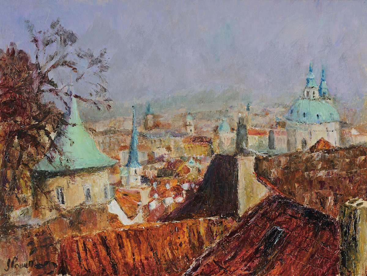 Prague Rooftops by Jeanne Powell 