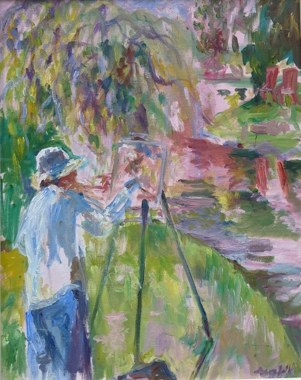 Artist at Brookside by Joanie Grosfeld 