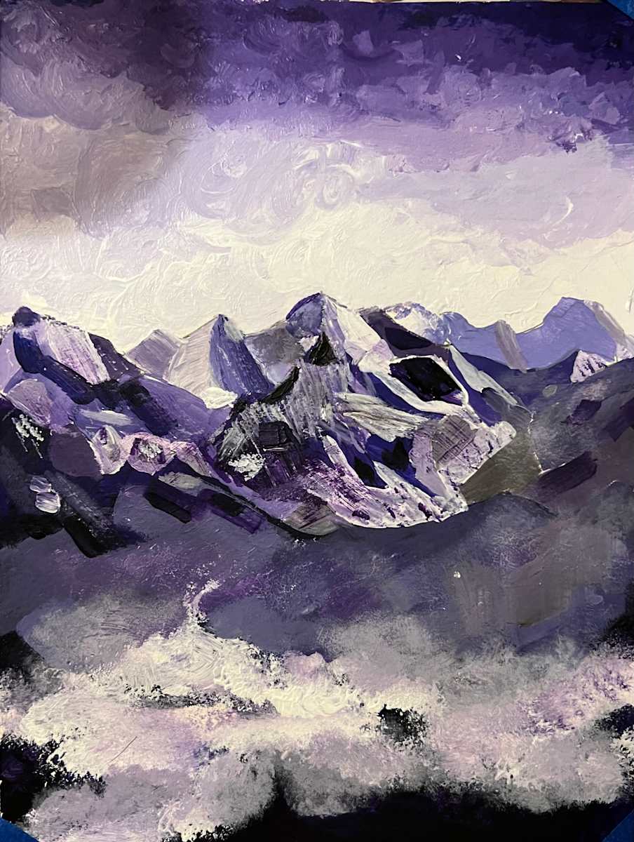 Mount Everest in Monochrome by Sonya Cromwell 