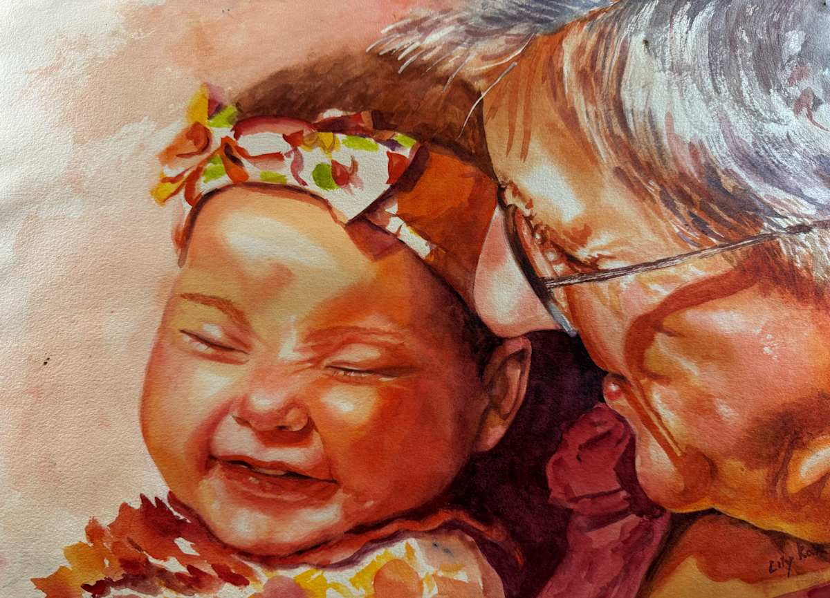 Cuddles in the Sun by Lily Kak 