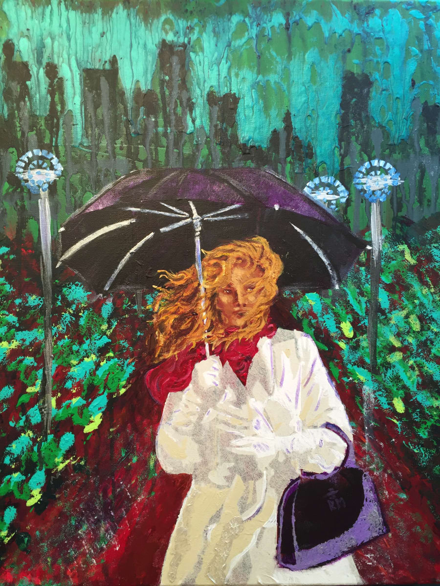 Woman in the Rain by Rob Medley 