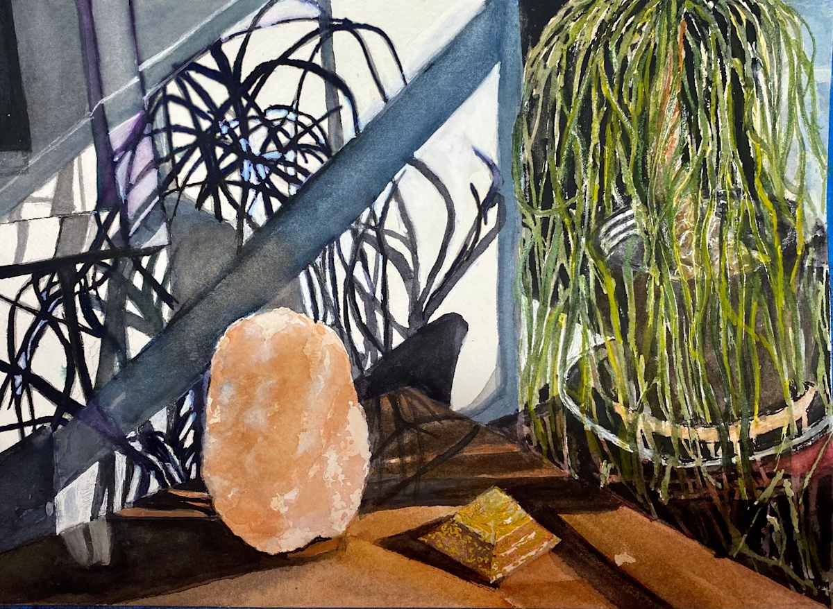 Shadows and Salt Lamp by Monika Griff 