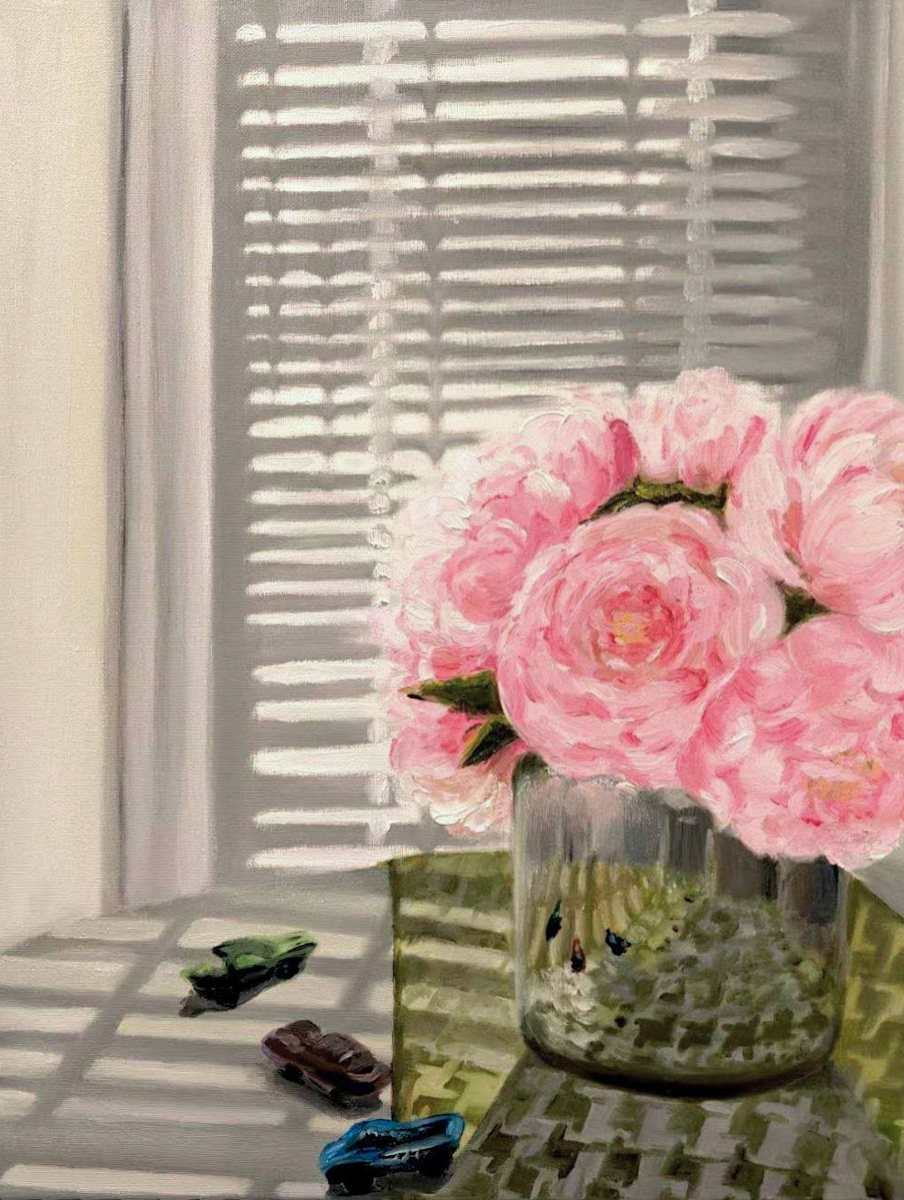 Filtered Light, Toy Cars and Peonies by Xiaoxiao Han, Image 1.