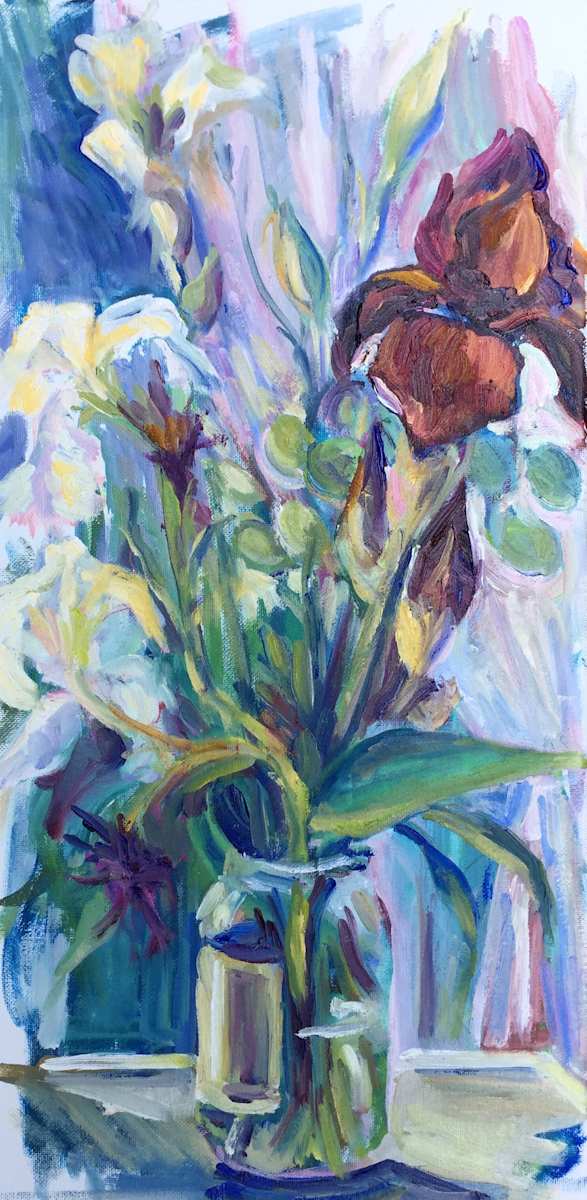 Flowers in the Window by Ruthann Uithol 