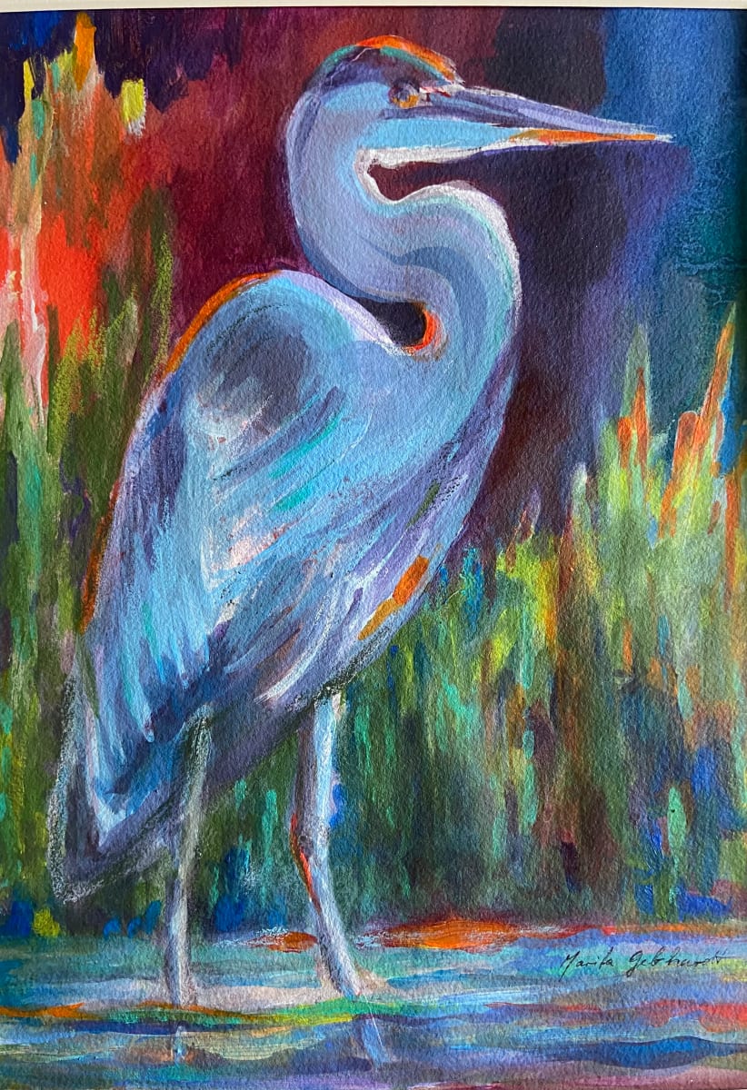Great Heron by Marita Gebhardt 