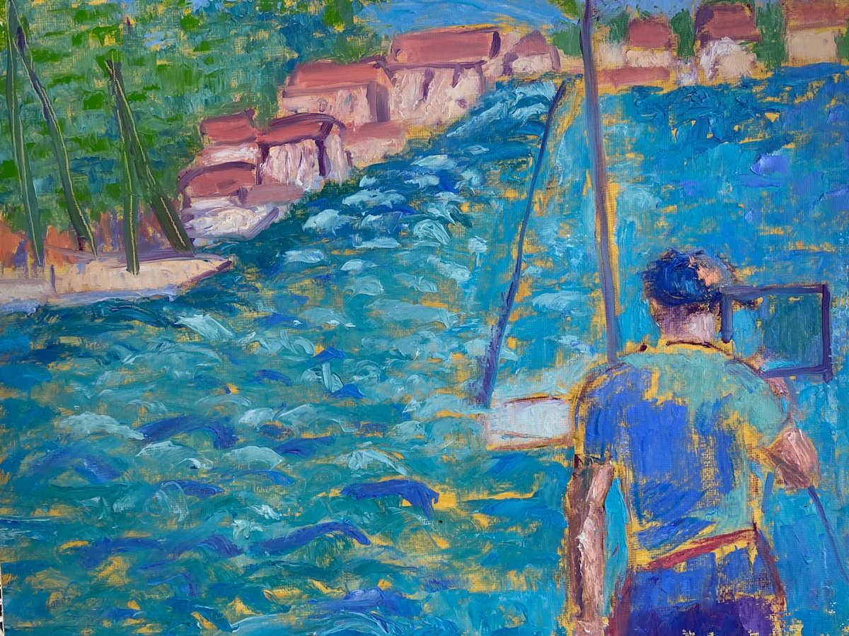 Painting a Seashore Village by Shoshana Ringel 