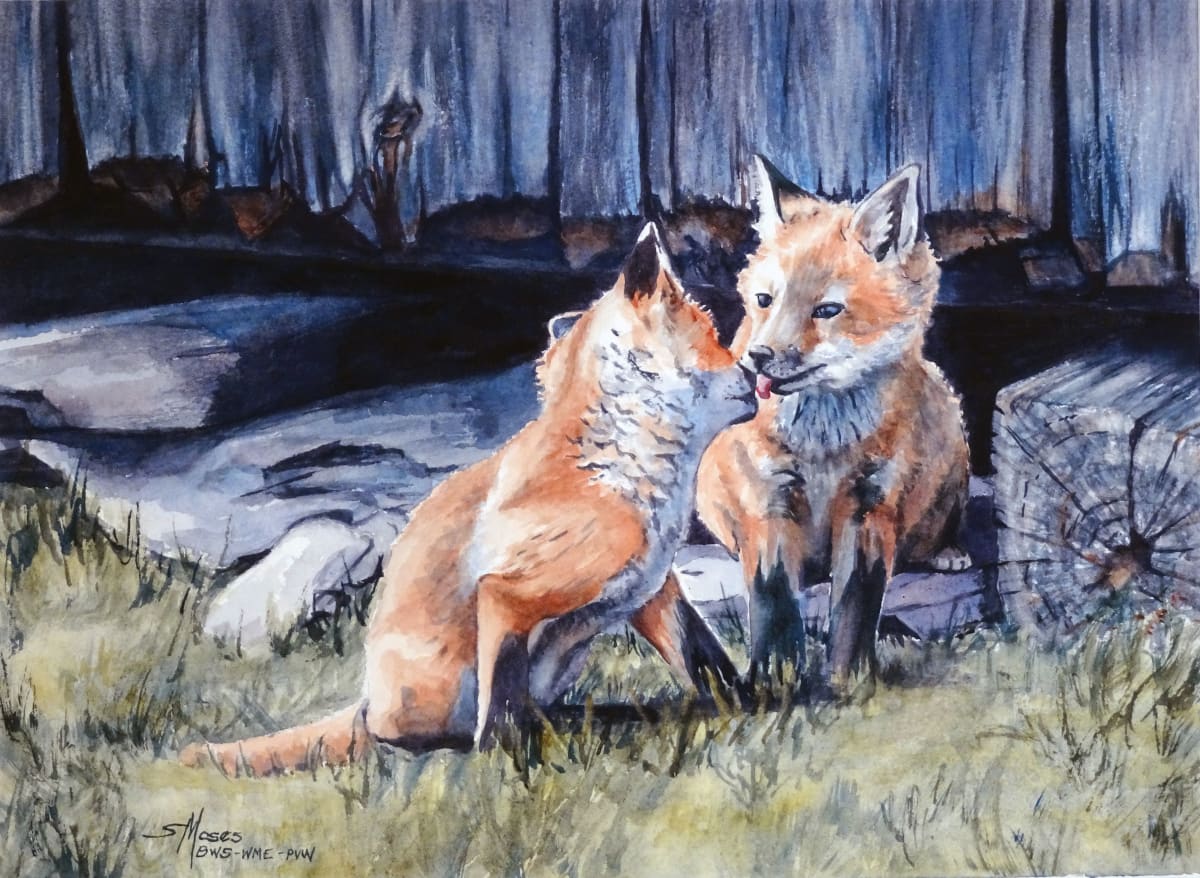Playful Fox Cubs by Susan Moses 