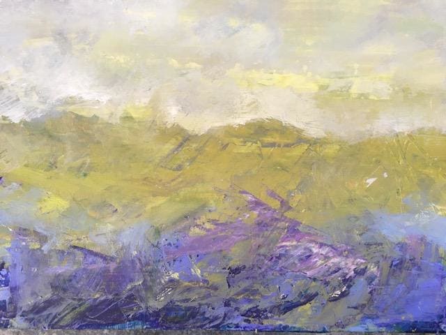 Blue Violet Mountain Close Up by Ingrid Matuszewski 