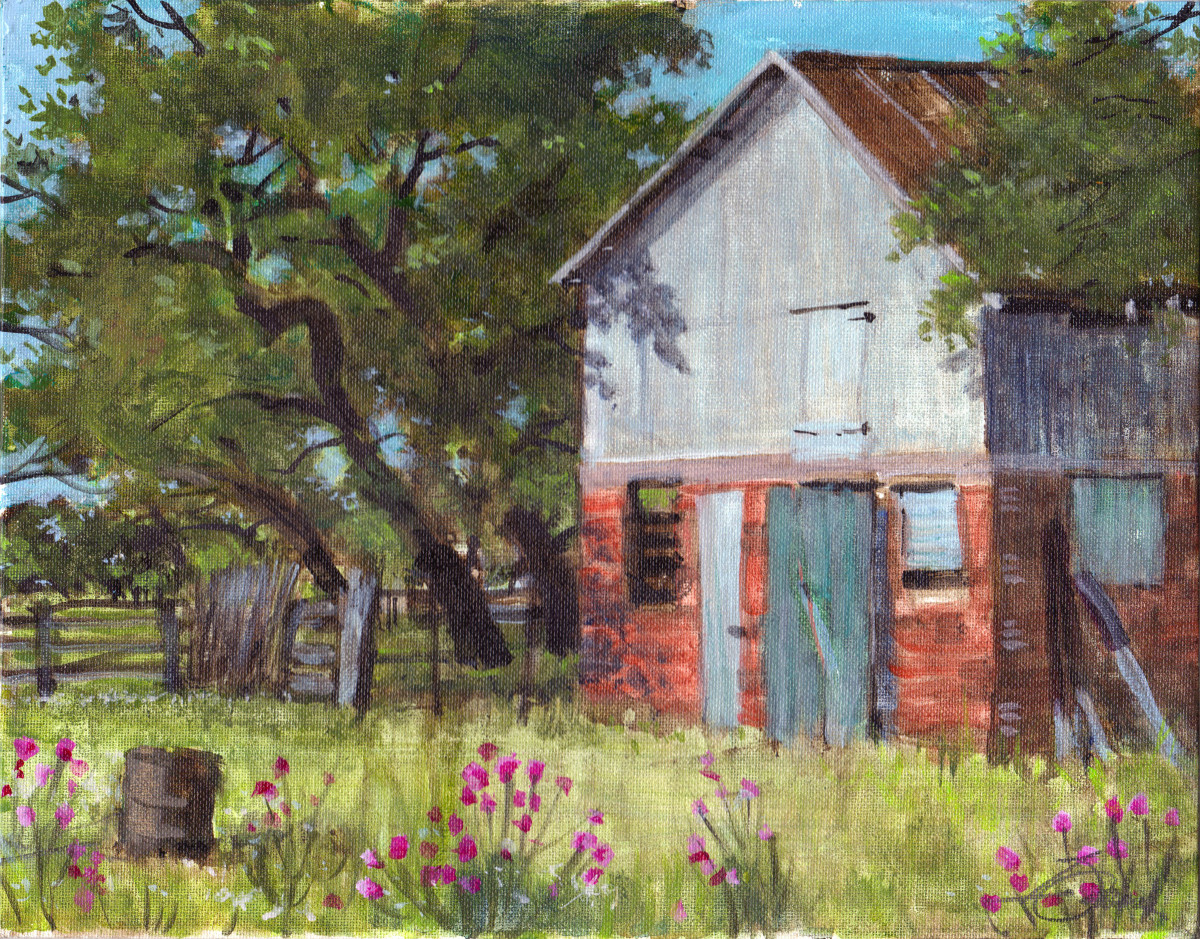 Barn Above Crabapple Creek by Baron Wilson 