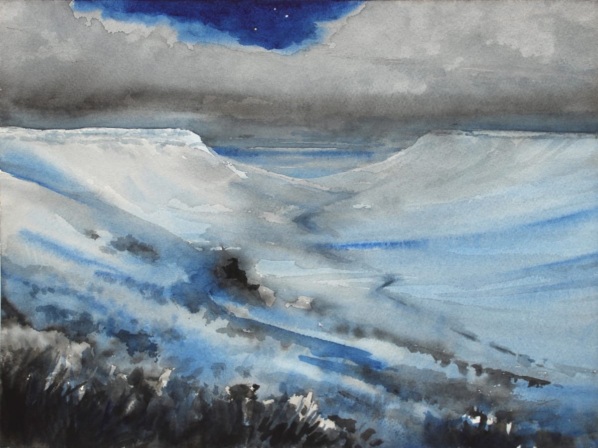 Castle Gap Winter Vista 2 by Baron Wilson  Image: A twilight winter view of the Castle Gap seen from the north side of King Mountain looking West after a storm has left a heavy blanket of deep snow. 