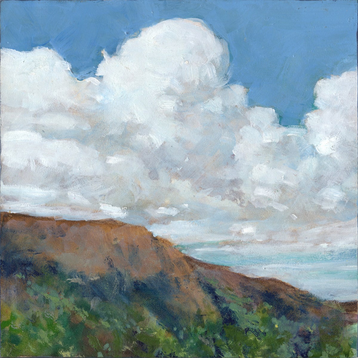Far West Mesa and Clouds by Baron Wilson 