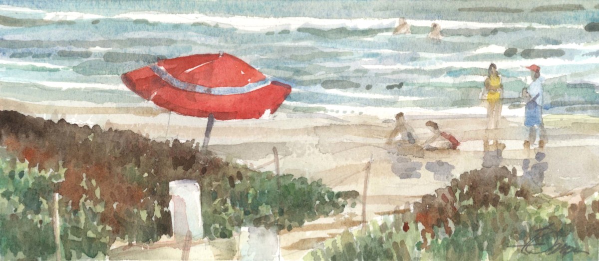Red Umbrella by Baron Wilson 