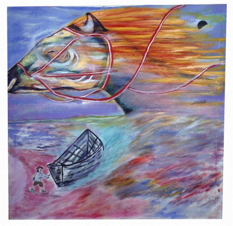 Stronger Than That  Image: A signed limited edition of this original painting is available as a Giclée canvas reproduction for a donation amount of $5,600 to the Be Sensitive Foundation, via the Be Sensitive Art Gifting Project. 
