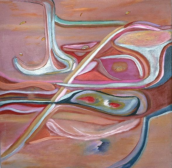 Flirting with Space  Image: A signed limited edition of this original painting is available as a Giclée canvas reproduction for a donation amount of $5,600 to the Be Sensitive Foundation, via the Be Sensitive Art Gifting Project. 